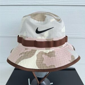 Nike Dri-FIT Apex Bucket Hat Camo Pink Tan Unisex Adult Small FB5622-113